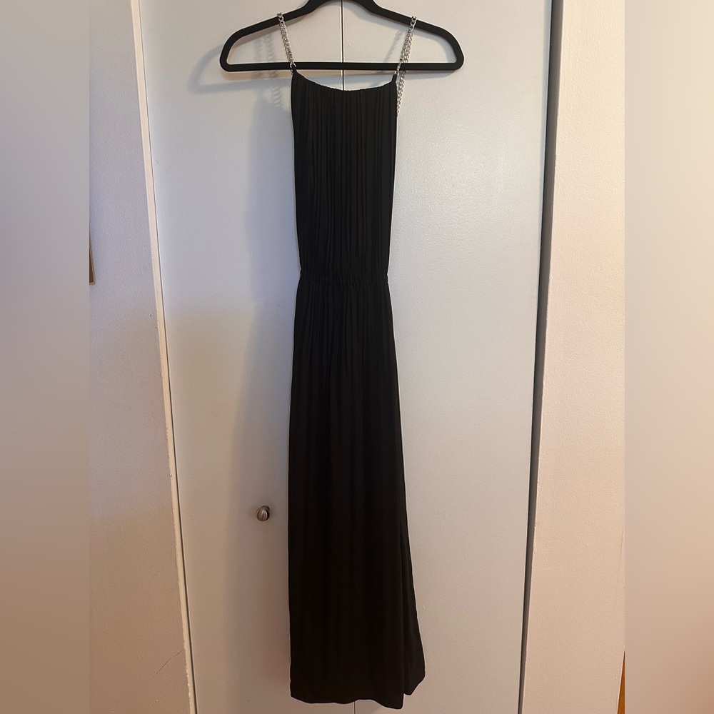 MICHAEL Michael Kors Black Halter Maxi Gown
